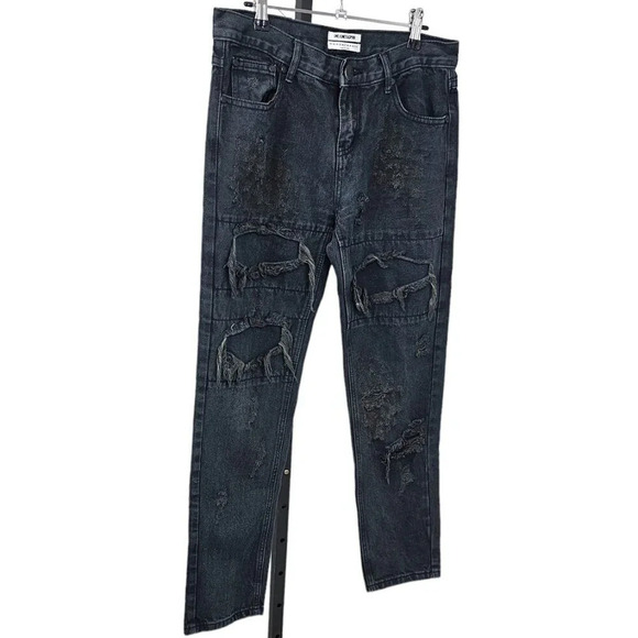 One  Teaspoon Womens Awesome Baggies Low Waist Mid Rise Relaxed Leg Tapered Cuff - Picture 7 of 9